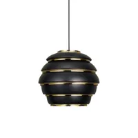 artek - suspension beehive en métal, laiton couleur noir 17 x 20 cm designer alvar aalto made in design
