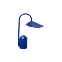 ferm living - lampe sans fil rechargeable arum en métal, fer couleur bleu 30 x 14.5 21 cm made in design
