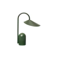 ferm living - lampe sans fil rechargeable arum en métal, fer couleur vert 30 x 14.5 21 cm made in design