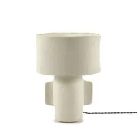 serax - lampe de table earth en papier, papier mâché recyclé couleur blanc 200 x 43.8 47 cm designer marie  michielssen made in design