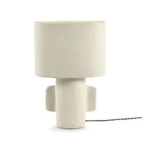 serax - lampe de table earth en papier, papier mâché recyclé couleur blanc 200 x 41.6 54 cm designer marie  michielssen made in design