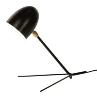 serge mouille - lampe de table en métal, métal laqué couleur noir 45.79 x 26 35 cm designer made in design