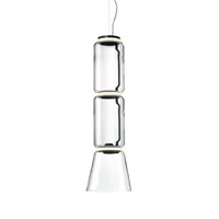 flos - suspension noctambul en verre, fonte d'aluminium couleur transparent 400 x 60.55 127 cm designer konstantin grcic made in design