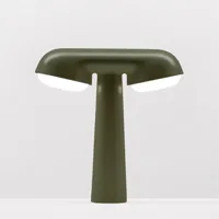 moustache - lampe de table tgv en métal, aluminium couleur vert 27.5 x 39.15 28.5 cm designer ionna vautrin made in design