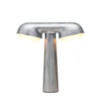 moustache - lampe de table tgv en métal, aluminium injecté couleur métal 27.5 x 26.21 28.5 cm designer ionna vautrin made in design