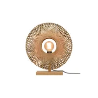 good&mojo - lampe de table kalimantan - bois naturel - 49.32 x 49.32 x 49.32 cm - bois, bambou