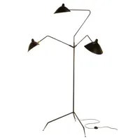 serge mouille - lampadaire en métal, laiton couleur noir 145 x 117.45 210 cm designer made in design