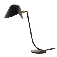 serge mouille - lampe de table antony en métal, métal laqué couleur noir 37.8 x 37 cm designer made in design