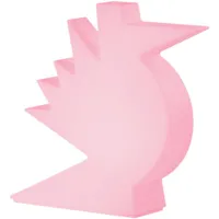 slide - lampe à poser sculpture en plastique, polyéthène recyclable couleur rose 54.51 x 50 cm designer alessandro mendini made in design