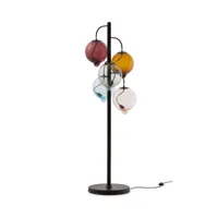 cappellini - lampadaire meltdown - multicolore - 92.52 x 92.52 x 186 cm - designer johan lindstén - verre, fer laqué
