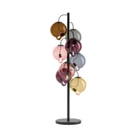 cappellini - lampadaire meltdown - multicolore - 92.52 x 92.52 x 186 cm - designer johan lindstén - verre, fer laqué