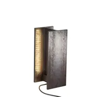 nemo - lampe de table plus en métal, fer brut couleur métal 8 x 5 15 cm designer rudy ricciotti made in design