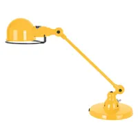 jieldé - lampe de table signal en métal, acier inoxydable couleur jaune 40 x 51 21 cm designer jean-louis domecq made in design