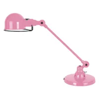 jieldé - lampe de table signal en métal, acier inoxydable couleur rose 40 x 51 21 cm designer jean-louis domecq made in design