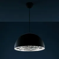catellani & smith - suspension stchu-moon en métal, feuille argentée couleur argent 170 x 44 20 cm designer made in design