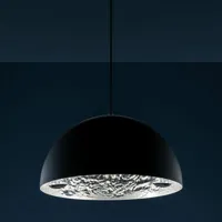catellani & smith - suspension stchu-moon en métal, feuille argentée couleur argent 85 x 87 30 cm designer made in design
