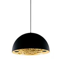 catellani & smith - suspension stchu-moon en métal, feuille dorée couleur or 85 x 87 30 cm designer made in design