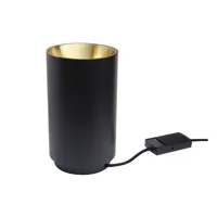 dcw éditions - lampe à poser tobo en métal, laiton couleur noir 23.99 x 24 cm designer made in design