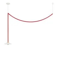 valerie objects - suspension lamp en métal, acier couleur rouge 149.5 x 78.3 95 cm designer muller van severen made in design
