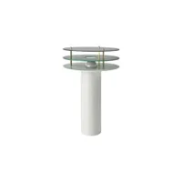 axel chay - lampe de table modulation en métal, laiton couleur vert 40.41 x 43 cm designer made in design