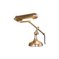 lampe de bureau en métal doré
