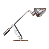 lampe de table en métal argenté