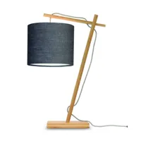 lampe de table bambou/lin h46cm