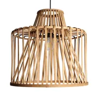 lustre en bambou marron, 46x46x44 cm