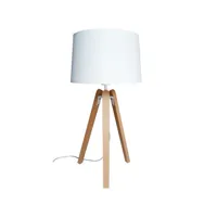 lampe design en bois blanc