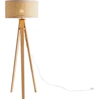 lampadaire rotin bois clair 50x50x25 cm