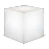 lampe d'extérieur cube lumineux h43cm blanc