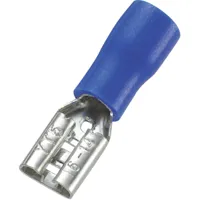 tru components - cosse clip 4.8 mm x 0.5 mm fdd2-187(5) 180 ° partiellement isolé bleu 100 pc(s) - bleu