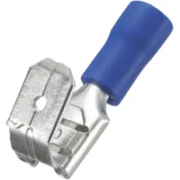 cosse clip 6.4 mm x 0.8 mm tru components pbdd2-250 745034 avec dérivation 1.50 mm² 2.50 mm² partiellement isolé bleu 5