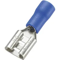 cosse clip 6.4 mm x 0.8 mm tru components fdd2-250 745194 1.5 mm² 2.5 mm² partiellement isolé bleu 100 pc(s)