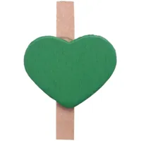 mini amour coeur clips en bois message photo titulaire album carte papier piquets décor photographie - vert 20 pcs