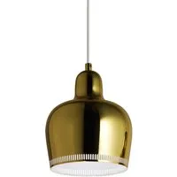 artek lampe à suspension a330s golden bell (laiton / blanc - métal)