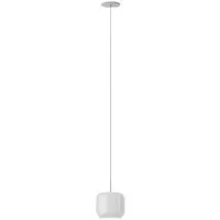 axo light lampe à suspension urban recessed (h 16 cm blanc froissé - aluminium)