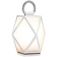 contardi lampe de table / lampadaire muse battery outdoor pour extérieur (small blanc perle - acrylique, métal et cuir)