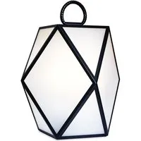 contardi lampe de table / lampadaire muse outdoor pour extérieur (grand noir - acrylique, métal et cuir)