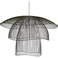 forestier lampe à suspension papillon large (noir - métal)