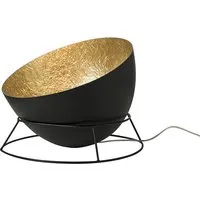 in-es.artdesign lampadaire h2o f (noir / doré - acier et nebulite)