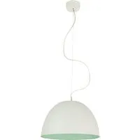 in-es.artdesign lampe à suspenson h2o (blanc / turquoise - laprene, acier et nebulite)