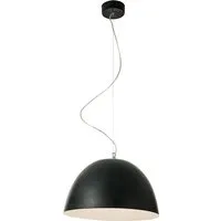 in-es.artdesign lampe à suspenson h2o (noir / blanc - laprene, acier et nebulite)