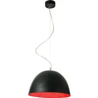 in-es.artdesign lampe à suspenson h2o (noir / rouge - laprene, acier et nebulite)