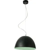 in-es.artdesign lampe à suspenson h2o (noir / turquoise - laprene, acier et nebulite)