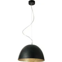 in-es.artdesign lampe à suspenson h2o (noir / doré - laprene, acier et nebulite)