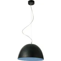 in-es.artdesign lampe à suspenson h2o (noir / bleu - laprene, acier et nebulite)