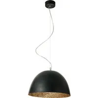 in-es.artdesign lampe à suspenson h2o (noir / bronze - laprene, acier et nebulite)