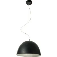 in-es.artdesign lampe à suspenson h2o (noir / argent - laprene, acier et nebulite)
