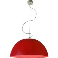 in-es.artdesign lampe à suspenson mezza luna 1 nebulite (rouge - laprene, acier et nebulite)